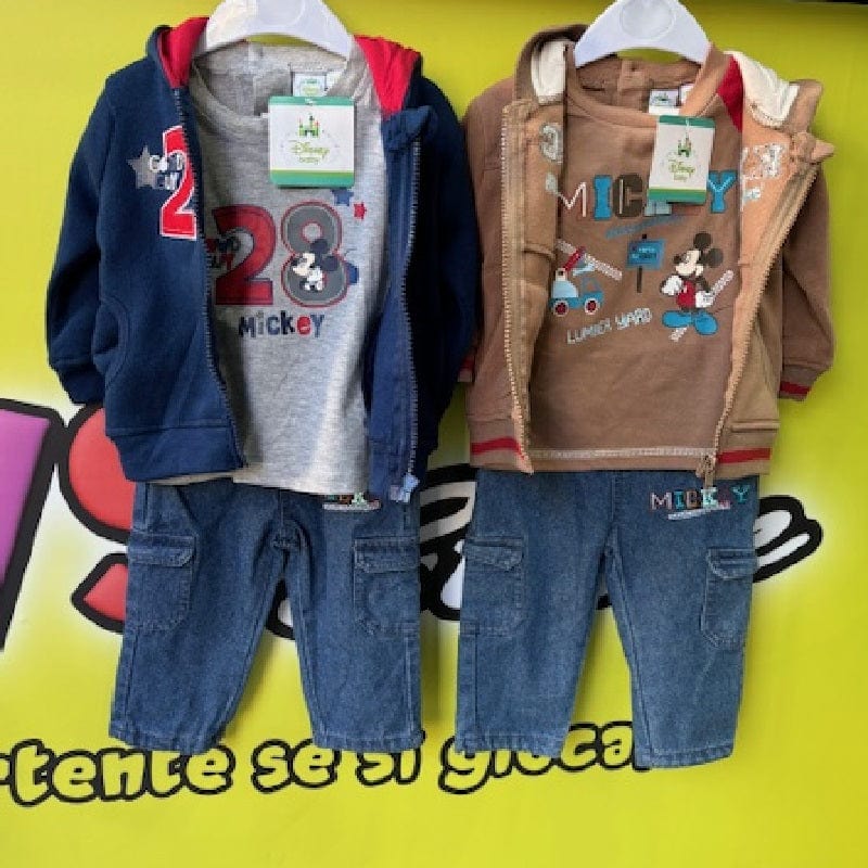 Abbigliamento Disney Baby Mickey Mouse Completo 3 pezzi