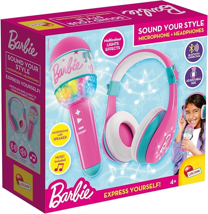 strumenti musicali Barbie Microfono e Cuffie Bluetooth Sound Your Style - Lisciani 104468