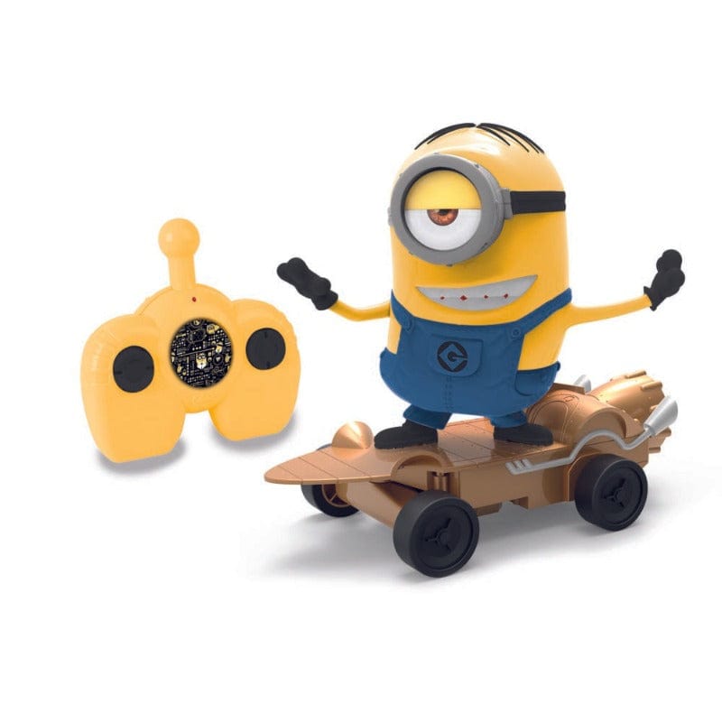 Giocattoli Minions Personaggio con Veicolo R/C, Stuart con Skate Telecomandato