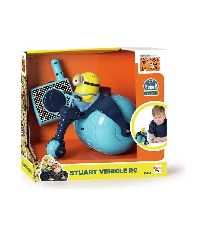 Giocattoli Minions Personaggio con Veicolo R/C, Stuart con Moto Telecomandata