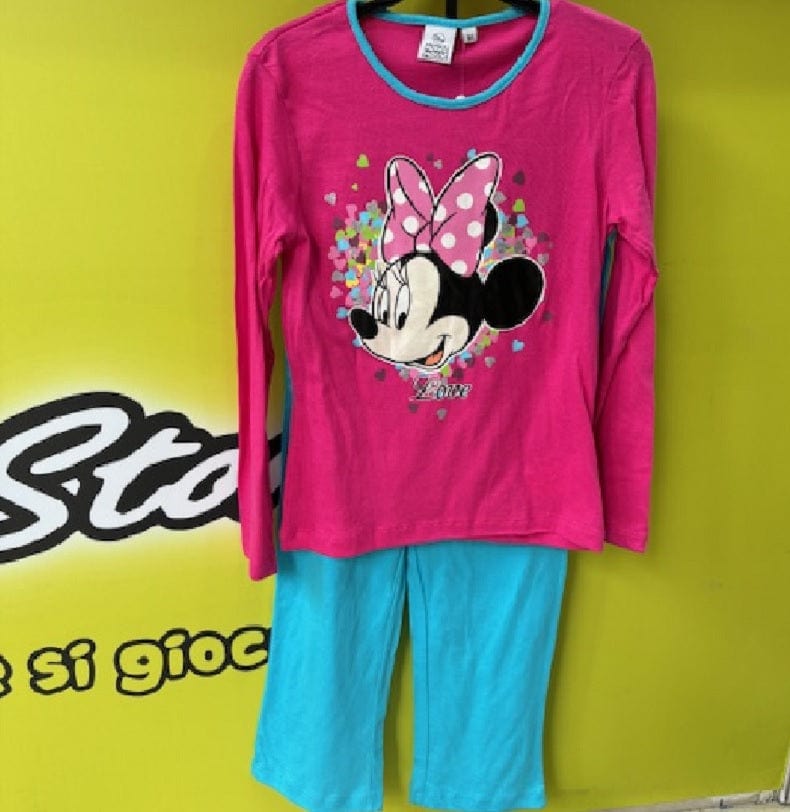 Abbigliamento Disney Minnie Mouse Pigiama Manica Lunga in Cotone