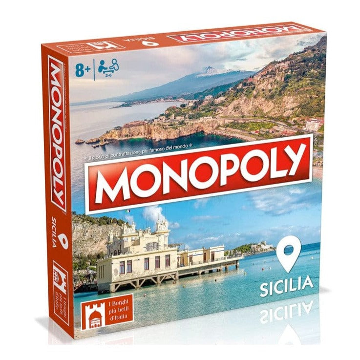 Giochi di società Monopoly Monopoly I Borghi più belli d'Italia Sicilia, Gioco di Società per Famiglie