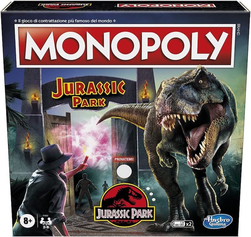 Giochi di società Monopoly Jurassic World, Gioco di Società per Bambini e Ragazzi Monopoly Jurassic World, Gioco di Società per Bambini