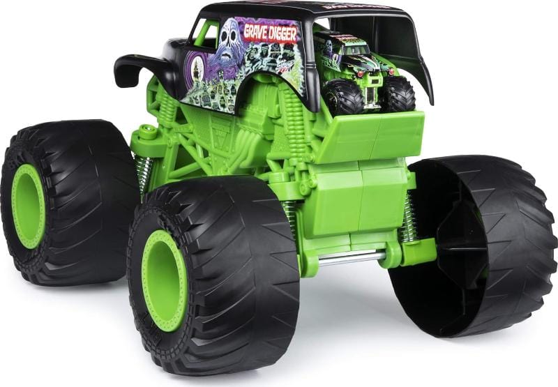 macchinine Monster Jam Grave Digger scala 1.10, Monster Truck Gigante Spin Master Monster Jam Grave Digger scala 1.10, Monster Truck Gigante 