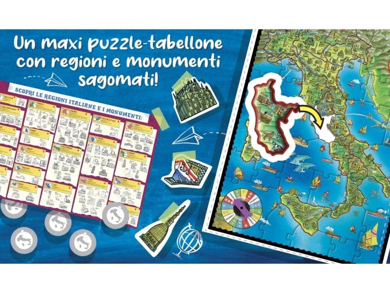 Giocattoli educativi Lisciani Il Gioco Gigante dell'Italia, Montessori