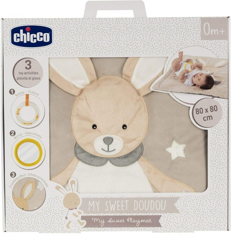 giocattolo prima infanzia Chicco My Sweet Doudou, Il Mio Dolce Tappeto Morbido per Bambini 0 Mesi + Fisher Price Tappeto della Giungla | Giochi Neonato