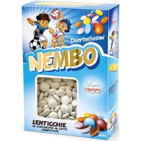 Party - Dolciumi Lenticchie di Cioccolato Confettate  Bianco 1 Kg - Nembo Lenticchie di Cioccolato Confettate  Bianco 1 Kg - Nembo
