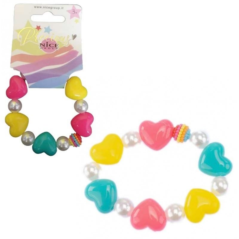 Giocattoli Fashion Bracciale Bambina Power of Love, Braccialetto con Perline a Forma di Cuori