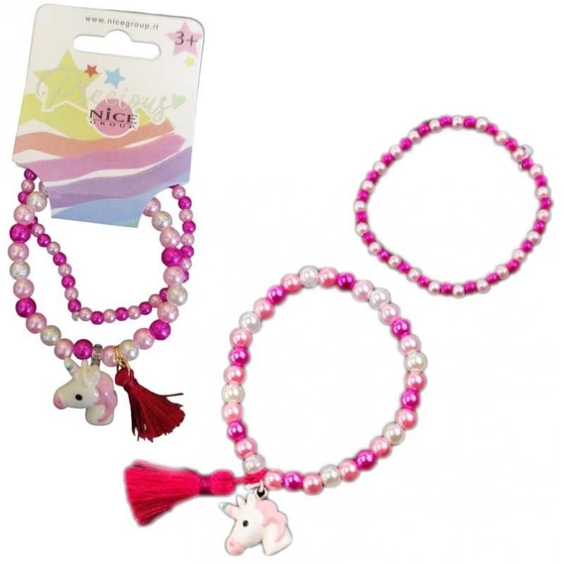 Giocattoli Fashion Bracciali Bambina Party Unicorn, set 2 Braccialetti Unicorno