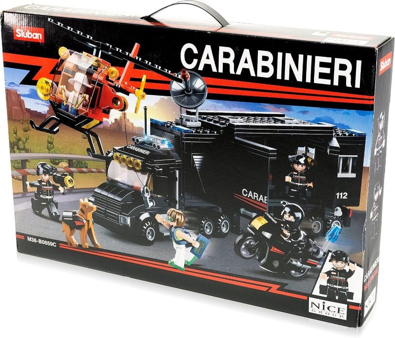 Costruzioni Nice Costruzioni Stazione Operativa Mobile, Mattoncini Compatibili Carabinieri 535 pezzi