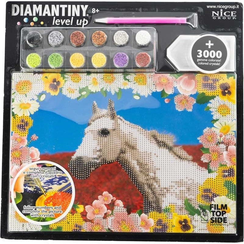Colora e Decora Diamantiny Level Up Dinosauri, Mosaico con Diamanti Diamantiny Level Up Dinosauri, Mosaico con Diamanti