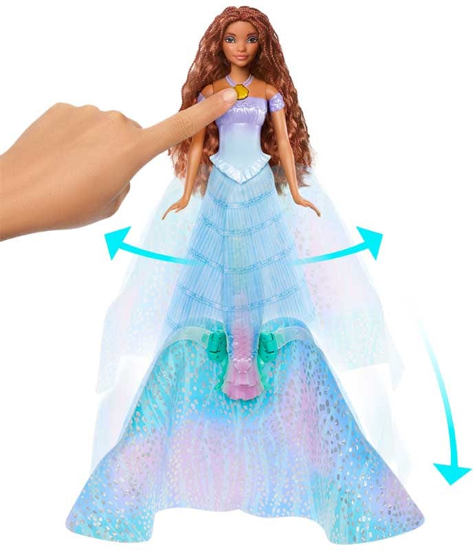 Bambole Disney la Sirenetta, Nuova Bambola Ariel trasformazione da Umana a Sirena Disney la Sirenetta, Nuova Bambola trasformabile da Umana a Sirena