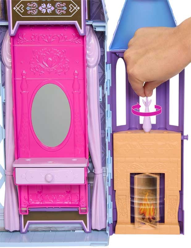 Case delle bambole Frozen Castello Portatile di Arendelle, include nuova bambola Elsa Frozen 2 Castello Portatile di Elsa | Palazzo di Ghiaccio