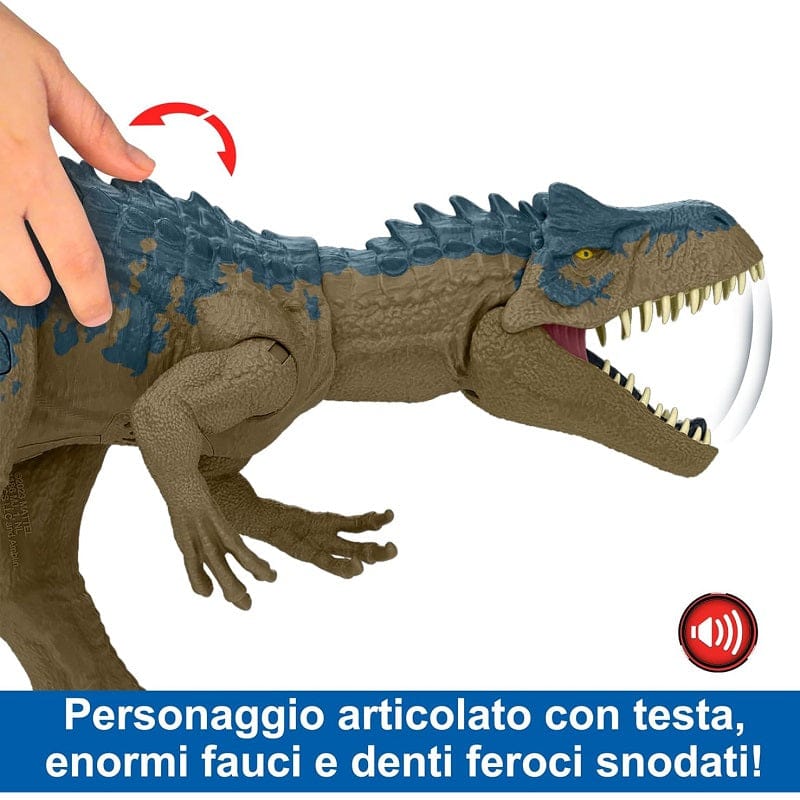 dinosauri Jurassic World Allosauro Furia Selvaggia, dinosauro con azione d'attacco e Suoni Jurassic World Allosauro Furia Selvaggia, dinosauro con azione d'attacco e Suoni