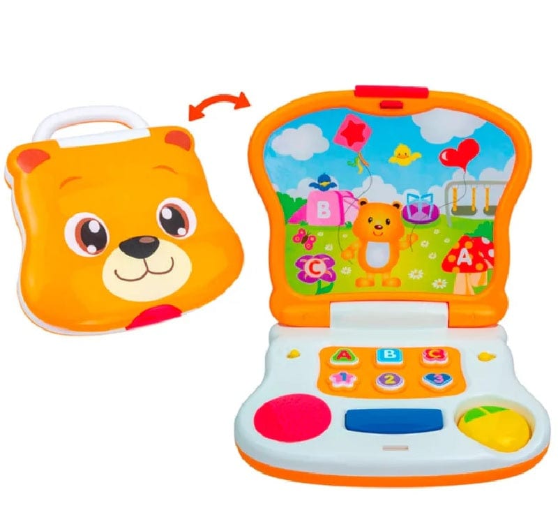 Giocattoli Infanzia Laptop Junior Orsetto Parlante + 12 Mesi