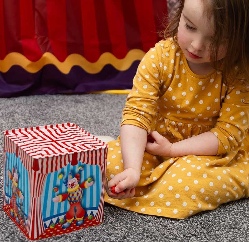 Peluche Pagliaccio in Scatola di Latta, Clown Pop Up Gioco Tradizionale a Sorpresa Pagliaccio in Scatola di Latta, Clown Pop Up Gioco Tradizionale a Sorpresa