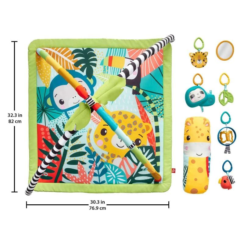 Tappeti e palestre gioco Fisher Price Palestrina Sensoriale Cuccioli della Natura 3 in 1