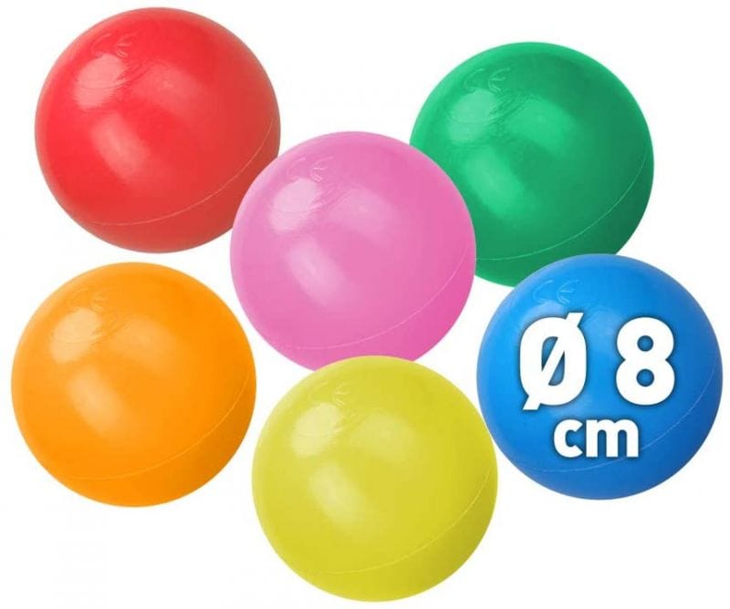 Palline colorate per Piscina Bambini, Sacca 100 pz diametro 8 cm