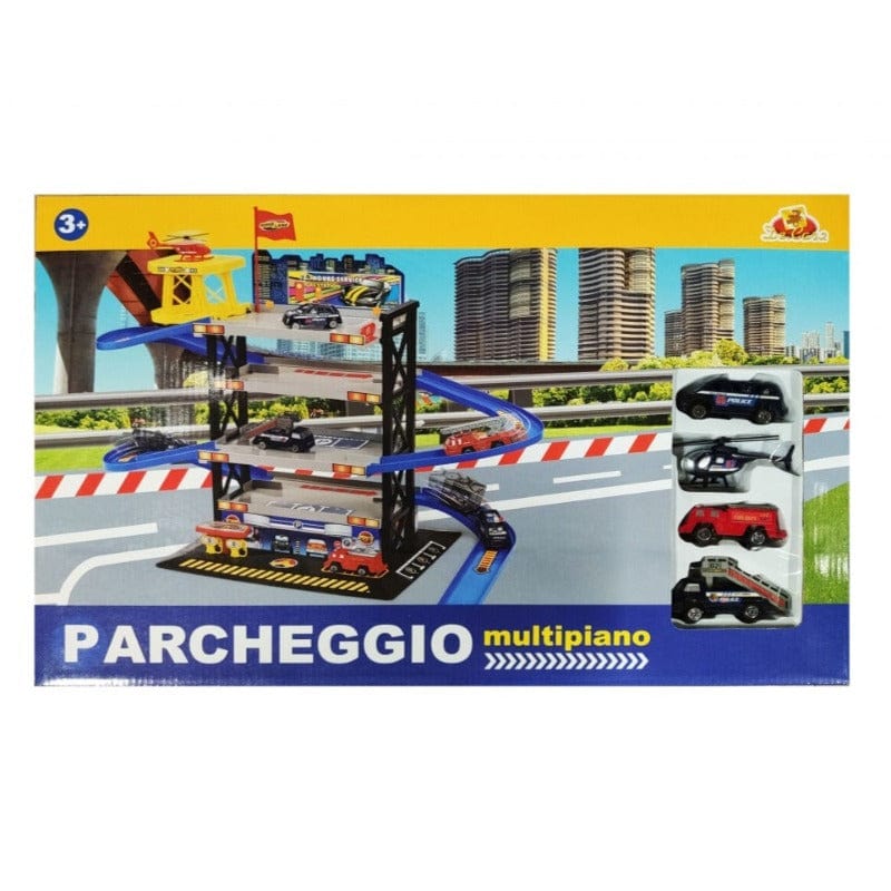 Giochi e giocattoli Parcheggio multipiano con 4 Macchinine, Dimensioni Imballo 60x40cm - Promo Parcheggio multipiano con 4 Macchinine,Imballo 60x40cm - Promo