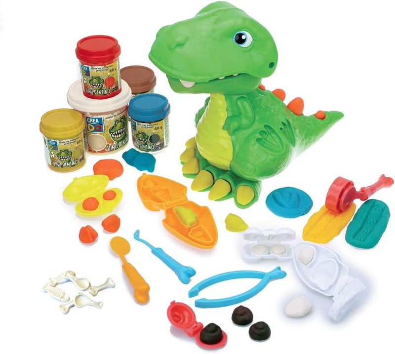 Plastilina Nice Dino Dentino, Set con Pasta Modellabile Dinosauro con Accessori