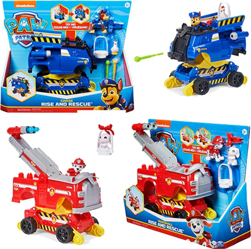 Bambole, playset e giocattoli Paw Patrol Veicoli Trasformabili con Personaggio Rise and Rescue