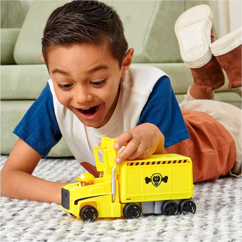 Bambole, playset e giocattoli Paw Patrol Rubble Camion Trasformabile con Cucciolo Rubble