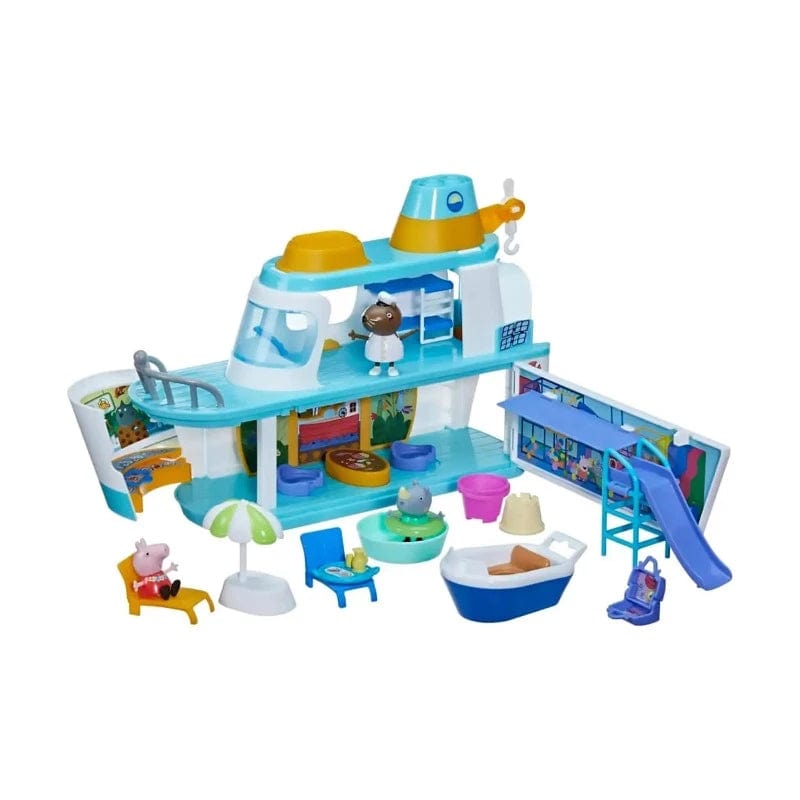 Bambole, playset e giocattoli Peppa Pig La Nave da Crociera Di Peppa, playset con 17 Accessori