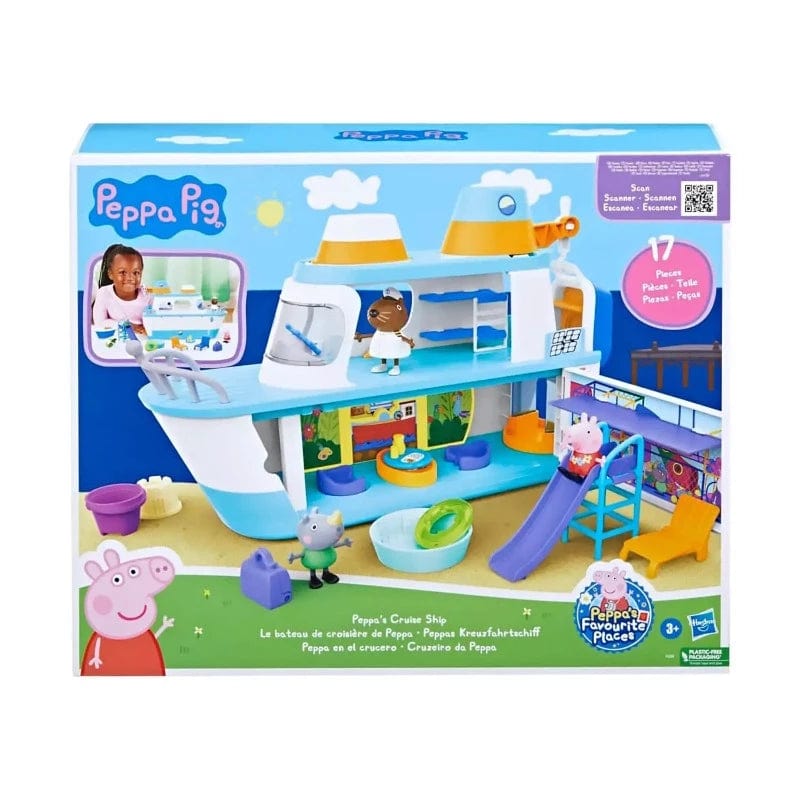 Bambole, playset e giocattoli Peppa Pig La Nave da Crociera Di Peppa, playset con 17 Accessori