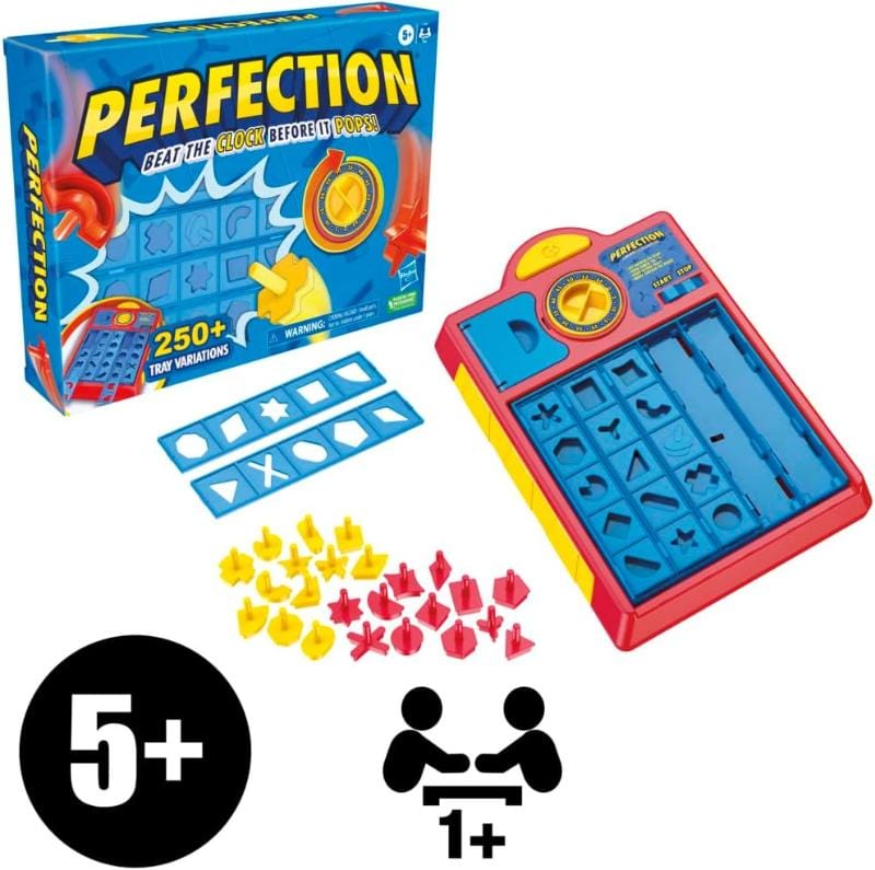 Giochi di società Gioco Perfection Hasbro, giochi di abilità bambini dai 5 anni in su Gioco Perfection Hasbro, giochi di abilità bambini dai 5 anni in su