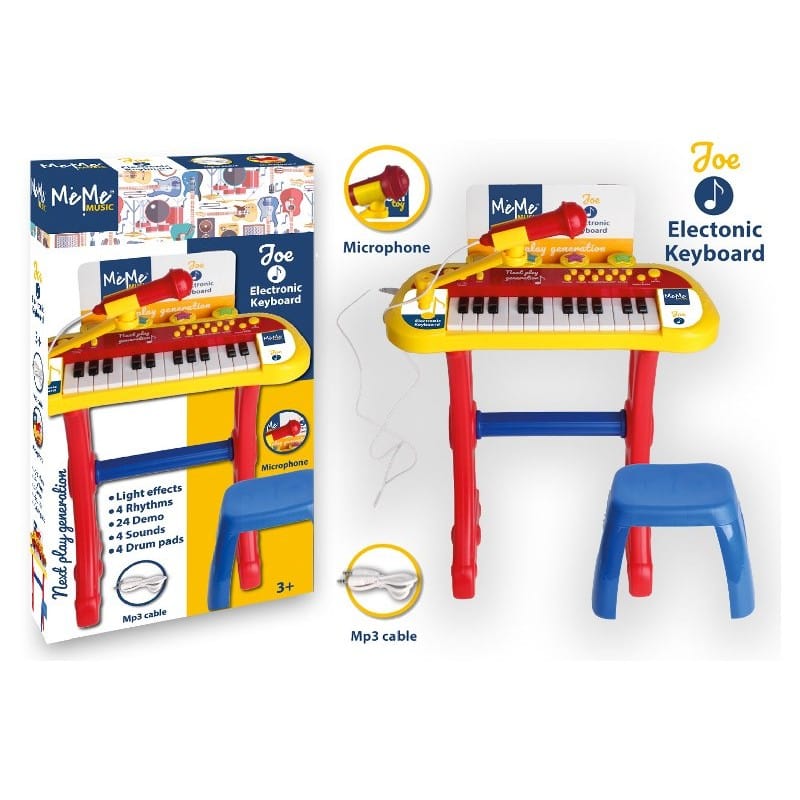 strumenti musicali Pianola con Sgabello e Microfono per Bambini - MeMe Music