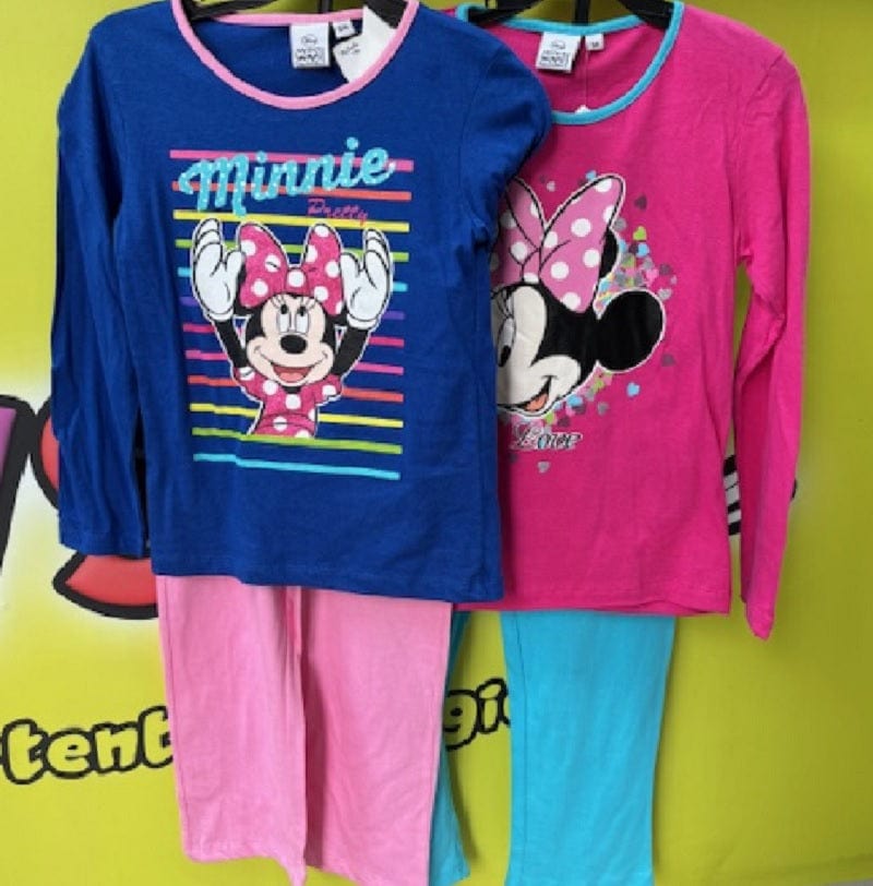 Abbigliamento Disney Minnie Mouse Pigiama Manica Lunga in Cotone
