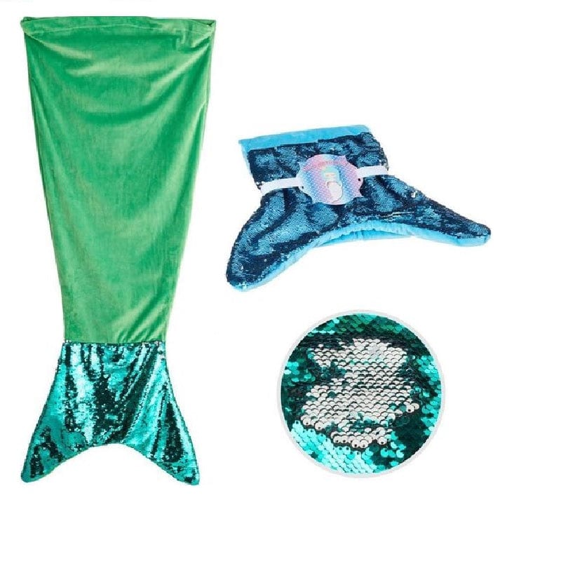 Abbigliamento Coda da Sirena da indossare in Pile con Paillettes