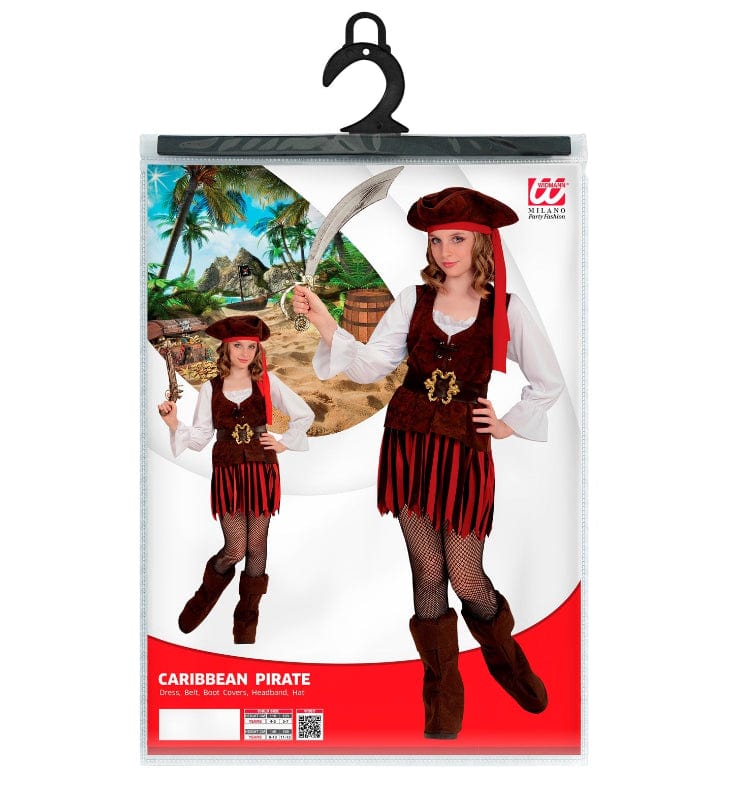 Costume Carnevale Costume Pirata Bambina, Piratessa dei Caraibi Costume Pirata Bambina, Piratessa dei Caraibi