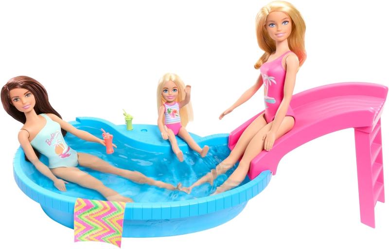 Bambole Barbie in Piscina, Bambola con Costume e Accessori Barbie in Piscina, Bambola con Costume e Accessori - The Toys Store