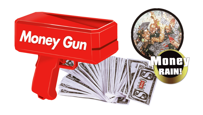 Gadget e armi giocattolo Pistola Spara Baconote, Money Gun Pistola Spara Baconote, Money Gun