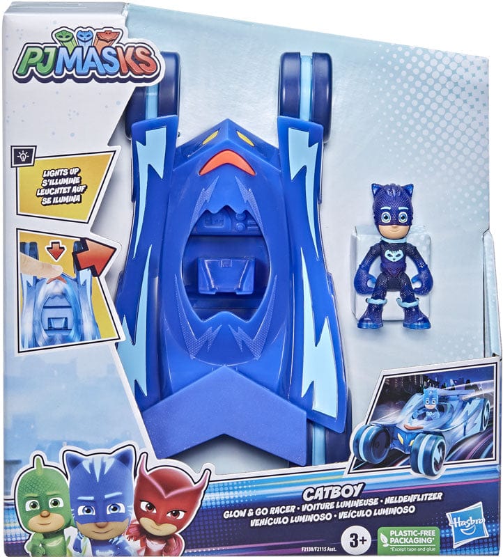 personaggi Televisivi e dei Cartoni animati Pj Masks Veicoli con Luci, Super Pigiamini Catmobile con Catboy