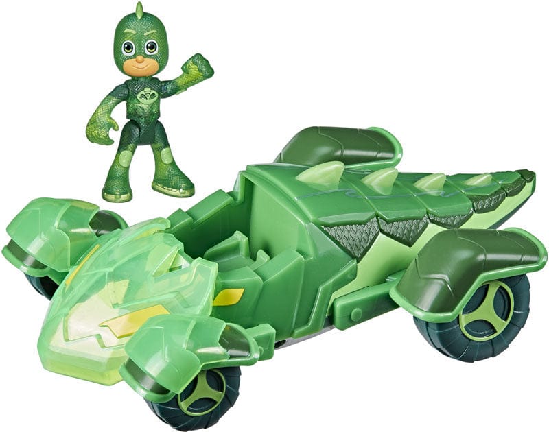 personaggi Televisivi e dei Cartoni animati Pj Masks Veicoli con Luci, Super Pigiamini Geco-mobile