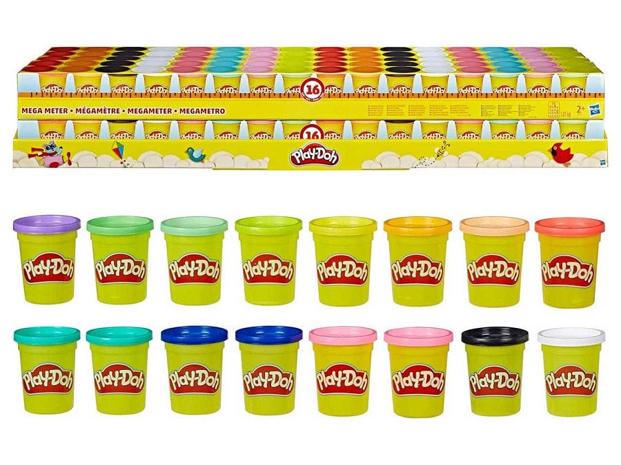 Plastilina Play Doh Mega Metro, Plastilina in 16 Colorazioni