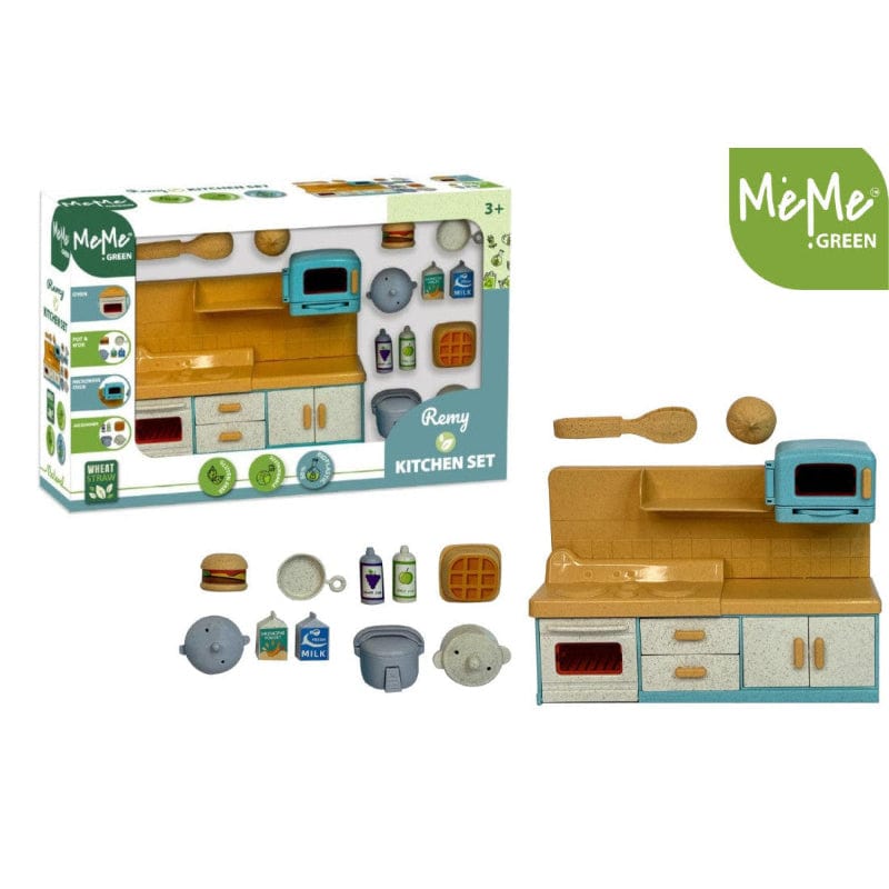 Cucine e cibi giocattolo Playset Cucina Mini Chef con accessori inclusi - Meme Green Bioplastica Playset Cucina Mini Chef con accessori inclusi - Meme Green Bioplastica