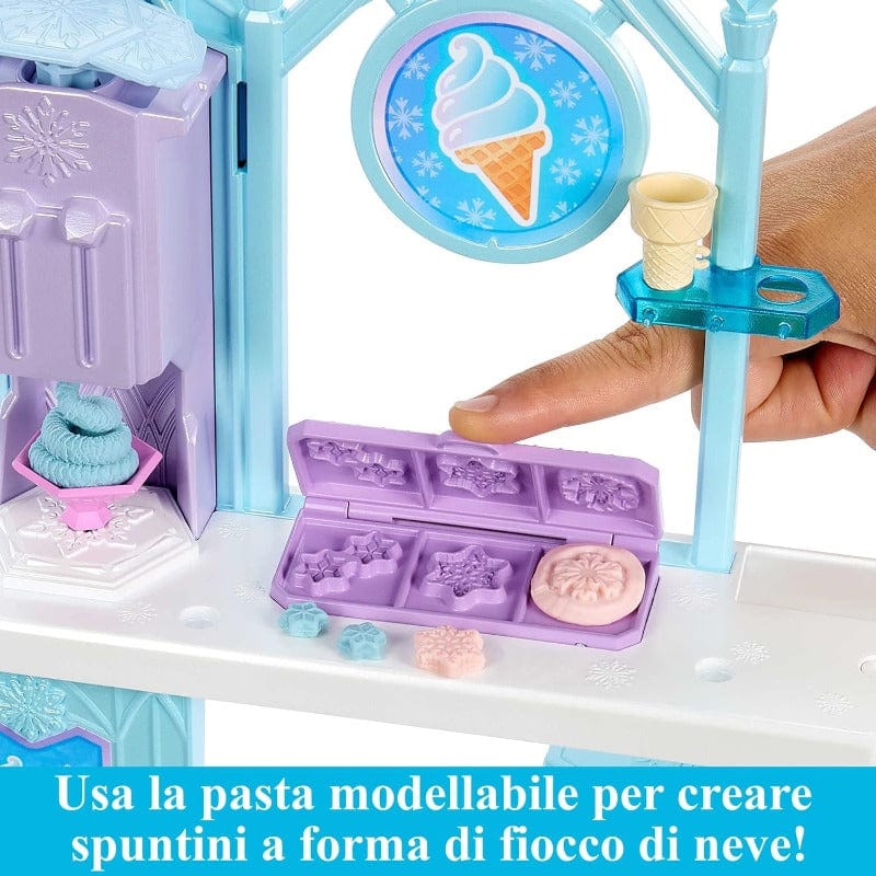 Bambole Disney Frozen Carretto dei Gelati di Elsa e Olaf, playset con pasta modellabile e Accessori - HMJ48