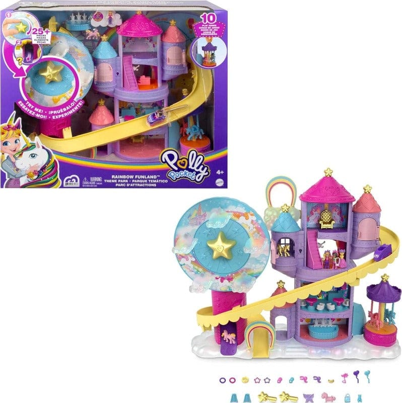 Bambole Polly Pocket Grande playset Luna Park Arcobaleno