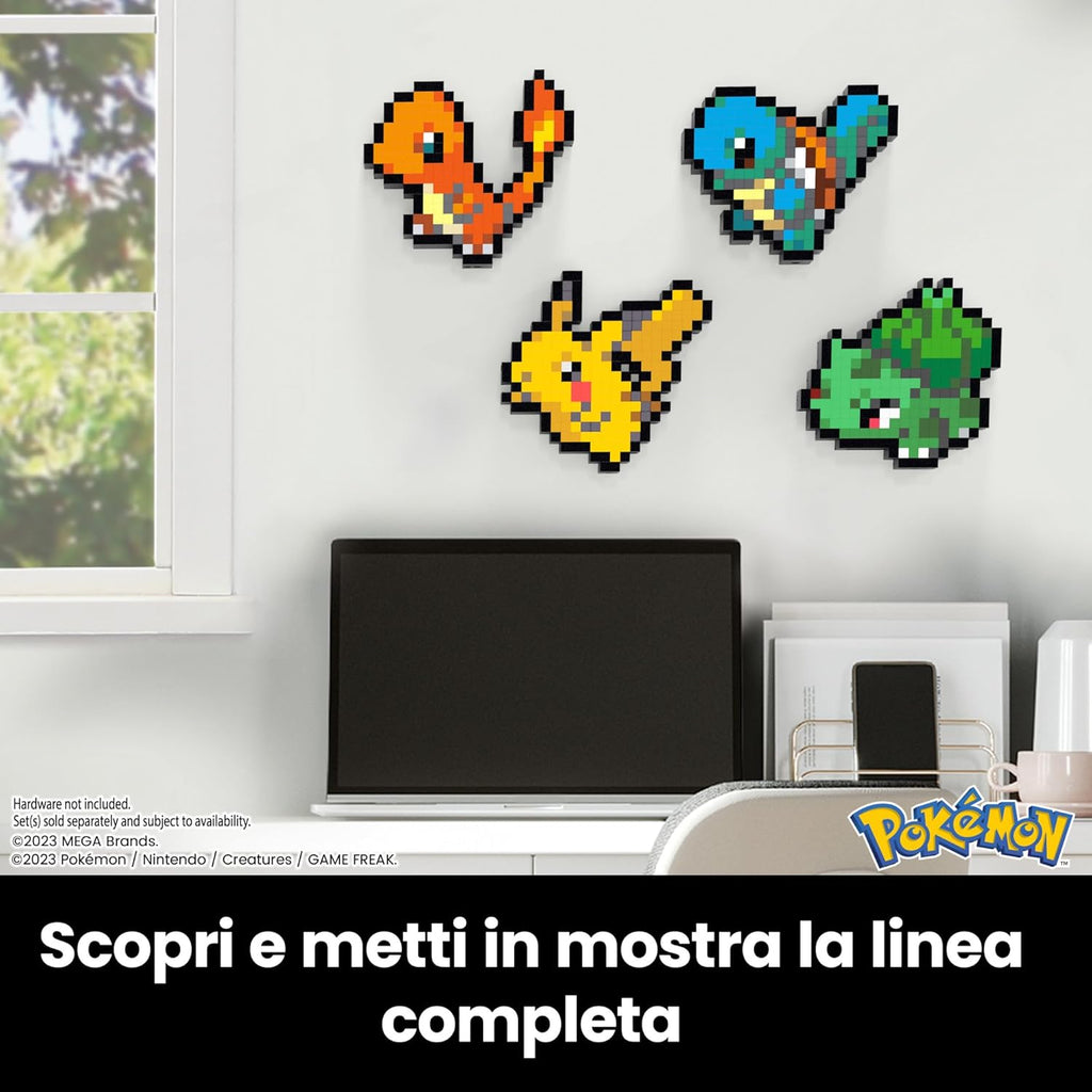 pokemon Pokémon Pixel Art, set da costruire con 323 pezzi stile retrò con personaggi da esporre Pokémon Pixel Art, set da costruire con 323 pezzi stile retrò con personaggi da esporre