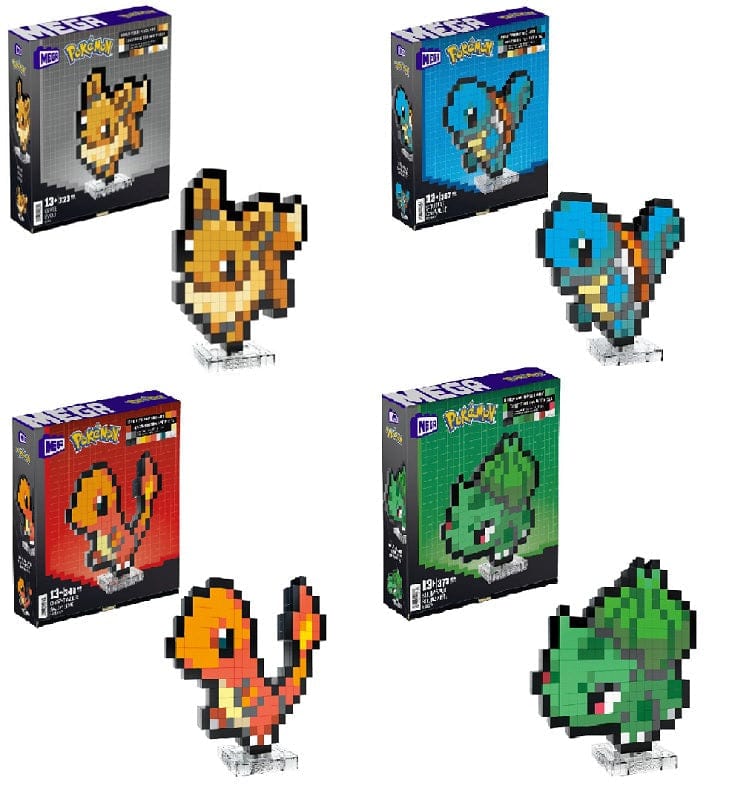 Pokémon Pixel Art, set da costruire con 323 pezzi stile retrò con pers ...