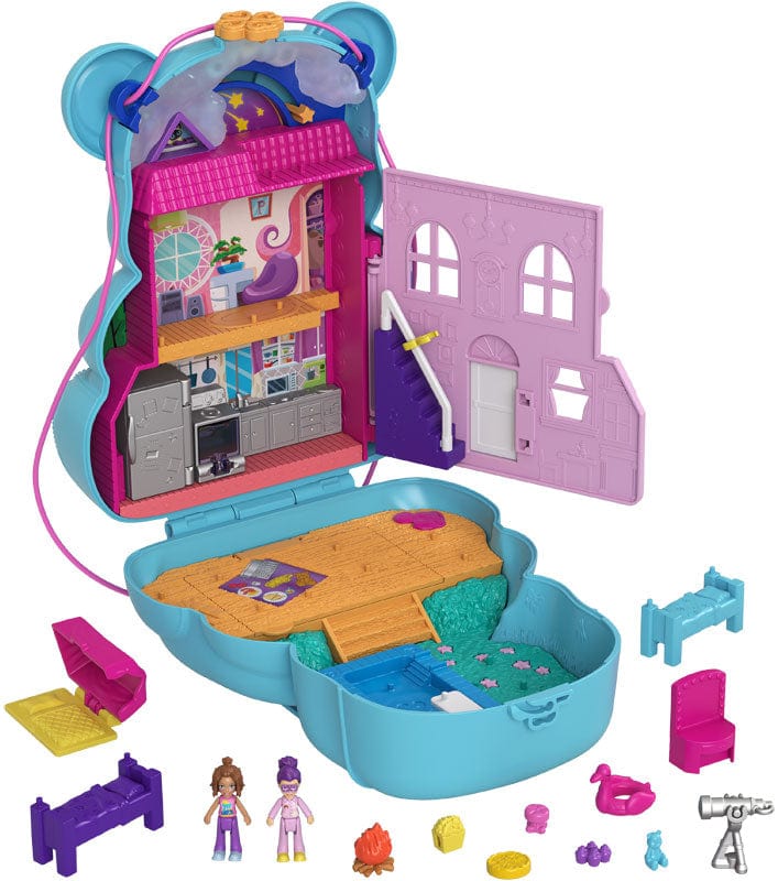 Bambole Polly Pocket Borsetta Orsetto Pigiama Party