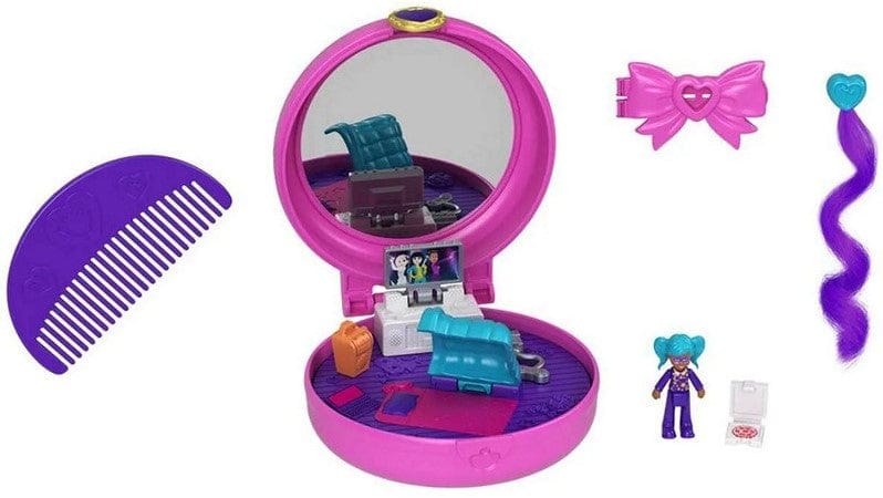 Polly Pocket Micro Clip Beauty, Playset con Bambola e Pettine Polly Pocket Micro Clip Beauty, Playset con Bambola