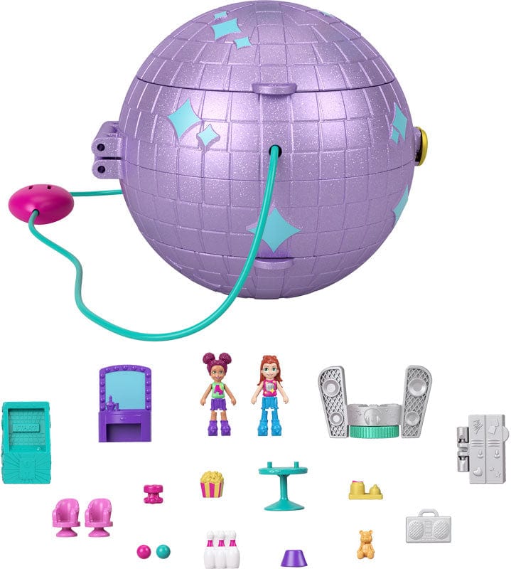 Bambole Polly Pocket Playset Pattinaggio in Discoteca