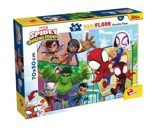 Puzzle Puzzle Spidey Disney con 24 Tessere Grandi con lato Colorabile Puzzle Disney per Bambini con Tessere Grandi | The Toys Store