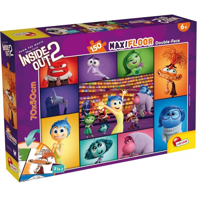 Puzzle Puzzle Inside Out 2 Maxi Floor 2 in 1 - Lisciani Puzzle Inside Out 2 Maxi Floor 2 in 1 - Lisciani