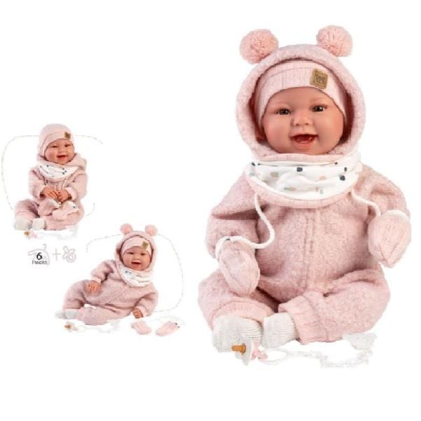 Bambole Bambola Reborn Tala Sorridente con Corpo Morbido Articolato Bambola Reborn Tala con Corpo Morbido e Vinile