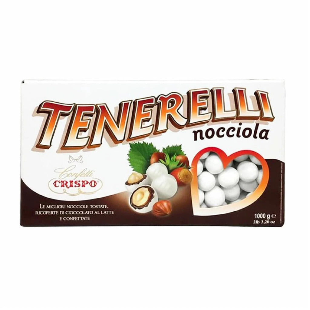 Party - Dolciumi Confetti Rotondi Bianchi alla Nocciola 1 kg - Tenerelli Confetti Rotondi Bianchi alla Nocciola 1 kg - Tenerelli